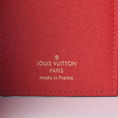 Louis Vuitton Damier Ebene Victorine Wallet Red 6 of 9