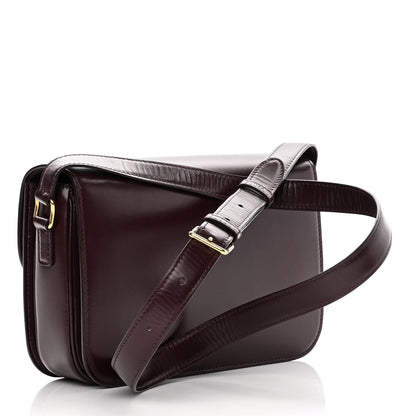 Celine Shiny Calfskin Medium Triomphe Burgundy 3 of 14