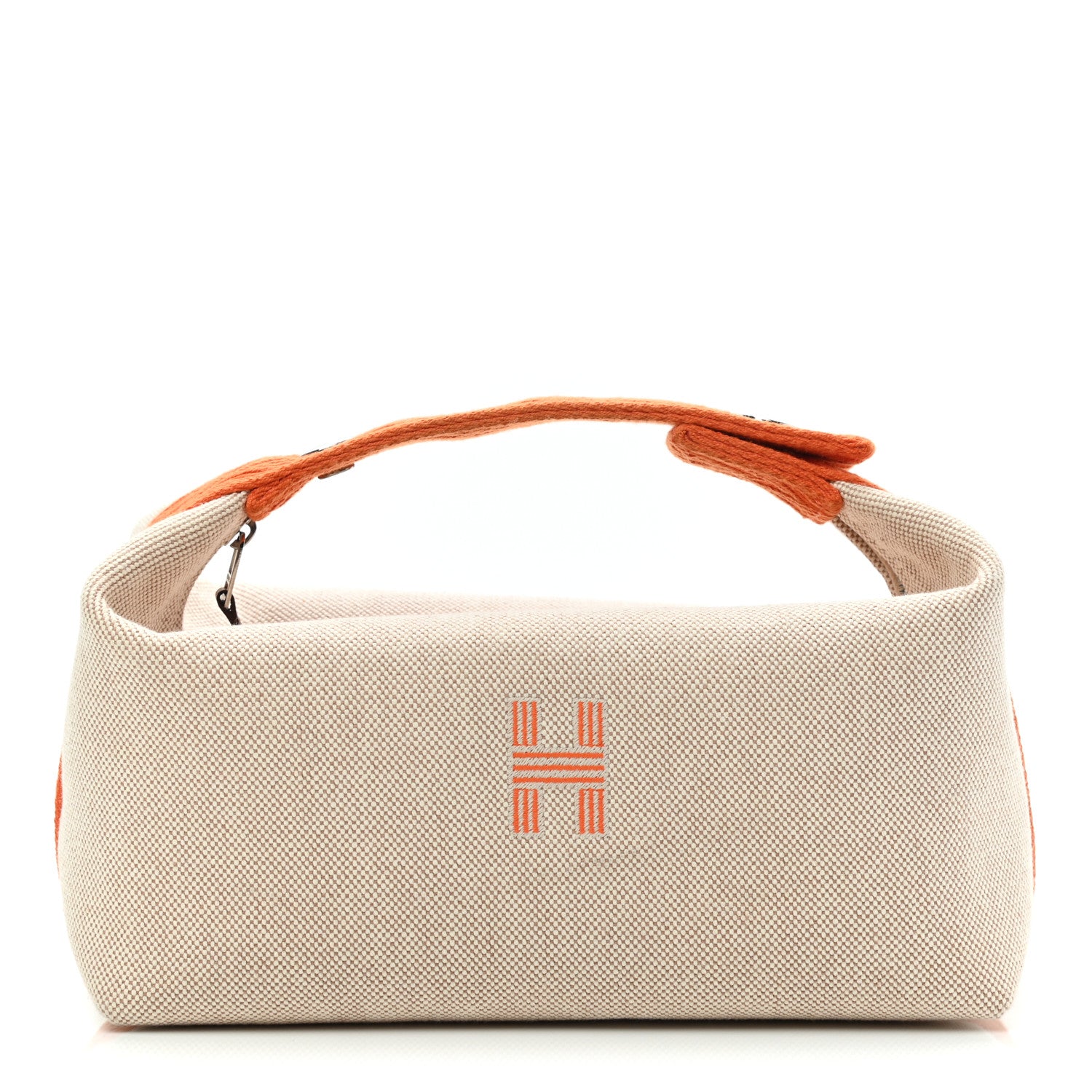 Hermes Canvas Small Bride-A-Brac Pouch Natural Orange 1 of 7