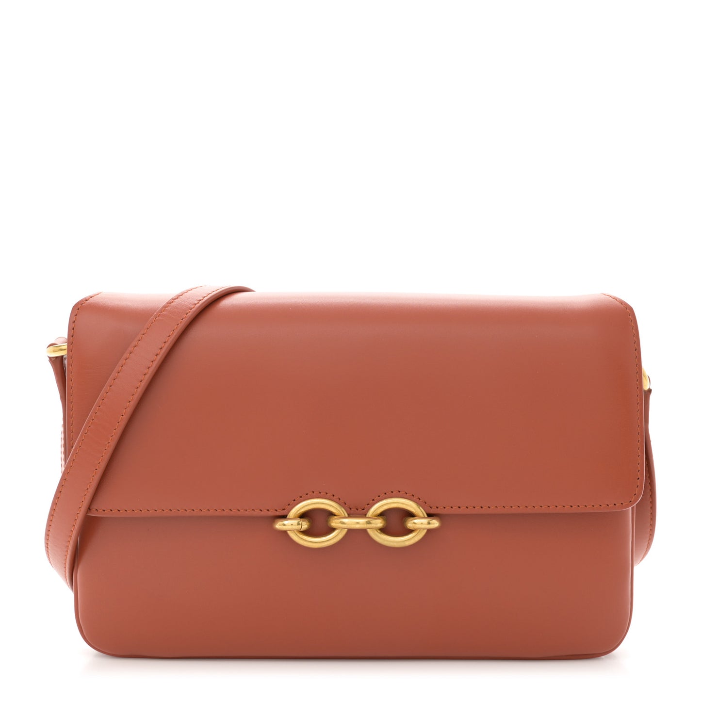 Smooth Calfskin Le Maillon Satchel Orange