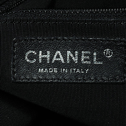 Chanel Calfskin CC Chevron Boston Black 3 of 8