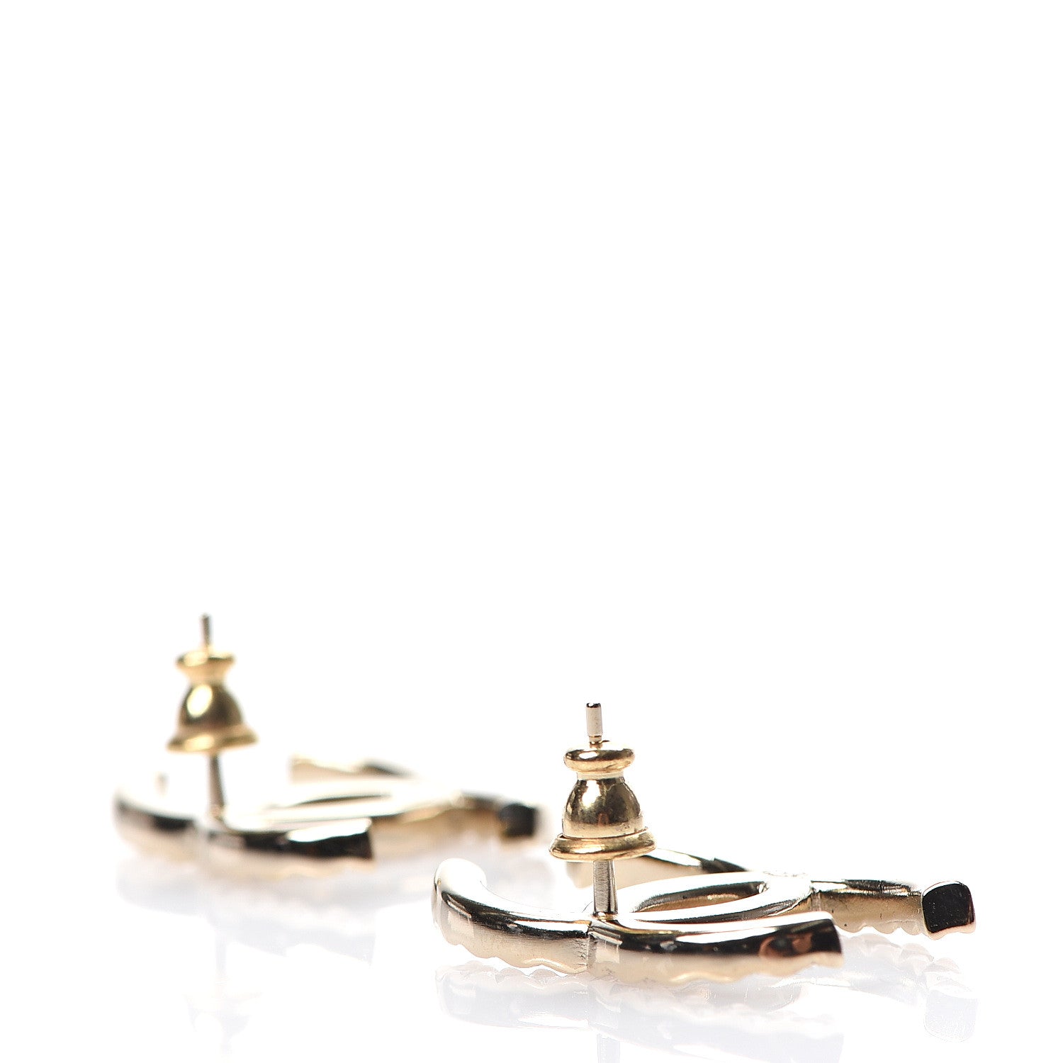 Chanel Baguette Crystal High Society CC Earrings Gold 3 of 5