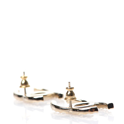 Chanel Baguette Crystal High Society CC Earrings Gold 3 of 5