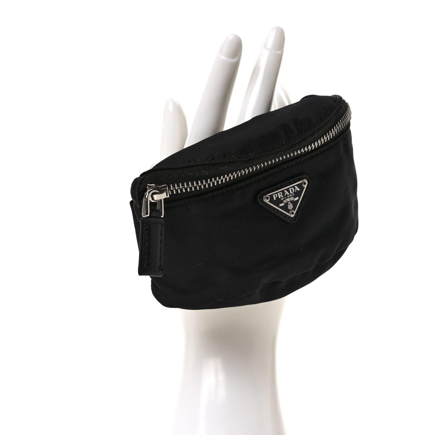 Prada Tessuto Nylon Wrist Pouch Black 2 of 6