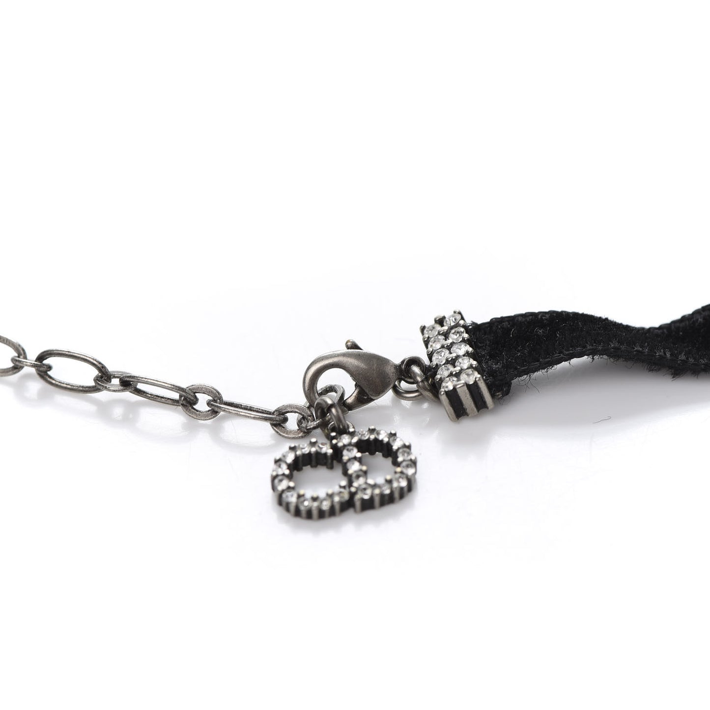 Velvet Crystal J’Adior Choker Necklace Black