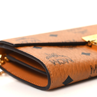 MCM Visetos Large Patricia Wallet On Chain Cognac 8 of 10