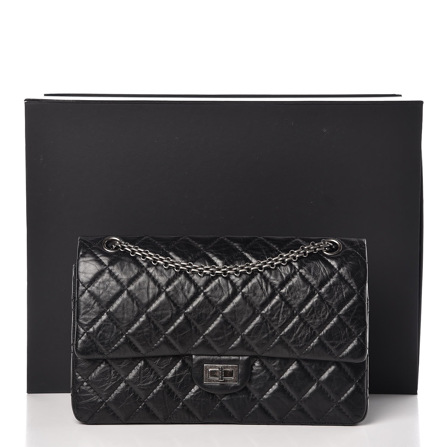 Chanel Aged Calfskin Quilted 2.55 Reissue 226 Flap Black 12 of 12