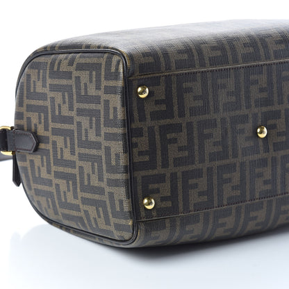 Fendi Zucca Spalmati Vitello Elite Medium Convertible Boston Satchel Tobacco Ebano 8 of 9