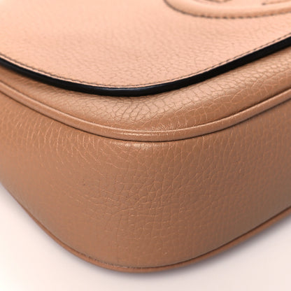Gucci Pebbled Calfskin Medium Soho Flap Crossbody Camelia 10 of 11