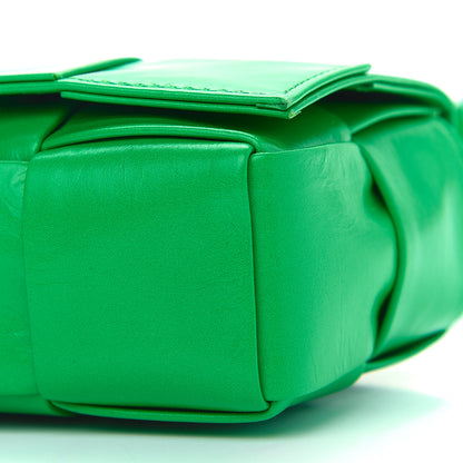 Bottega Veneta Paper Calfskin Maxi Intreccio Extra Mini Cassette Crossbody Bag Grass 8 of 8