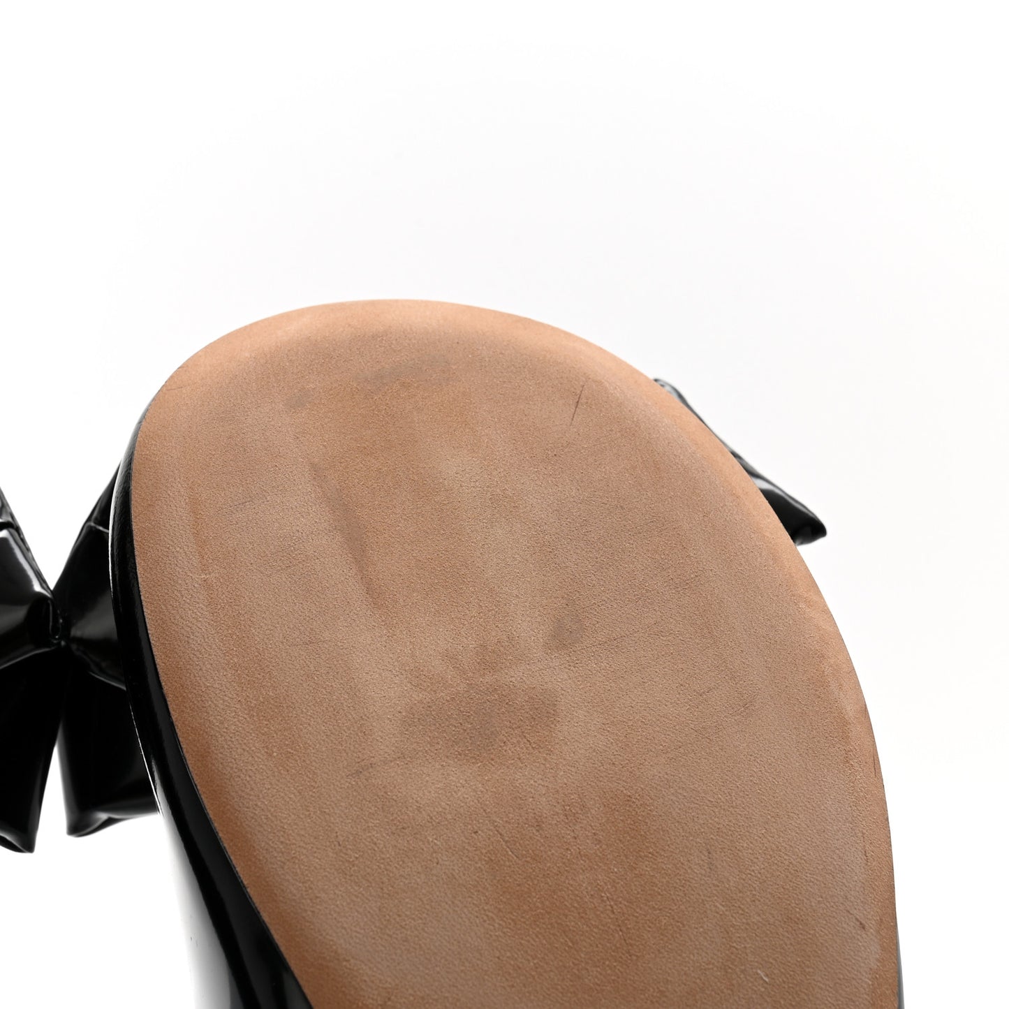 Puffy Lambskin Padded Bow Ballerina Flats 39 Black