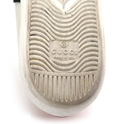 Gucci Calfskin Ayers Bee Embroidered Womens Ace Sneakers 36.5 White Green 7 of 10