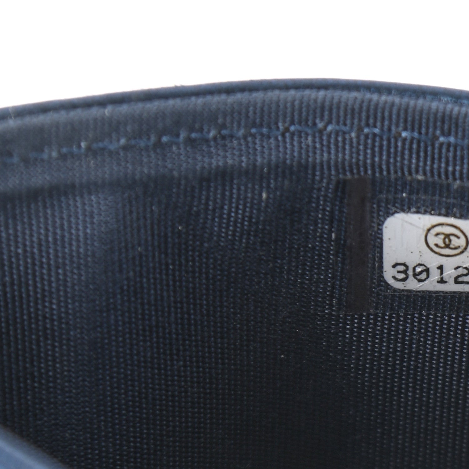 Chanel Metallic Lambskin Quilted Boy Card Holder Navy Blue 8 of 9