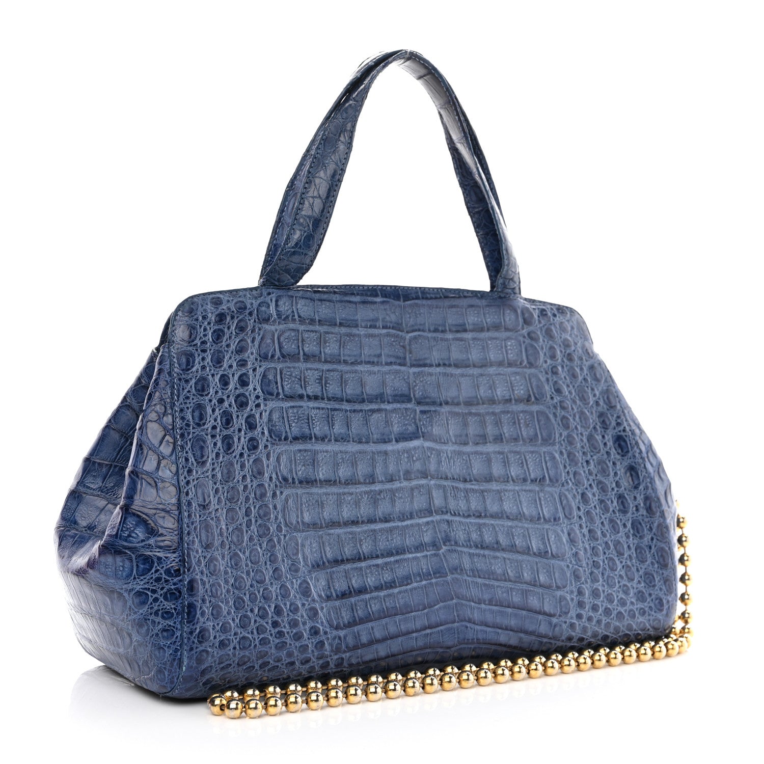 Nancy Gonzalez Crocodile Top Handle Blue 3 of 14