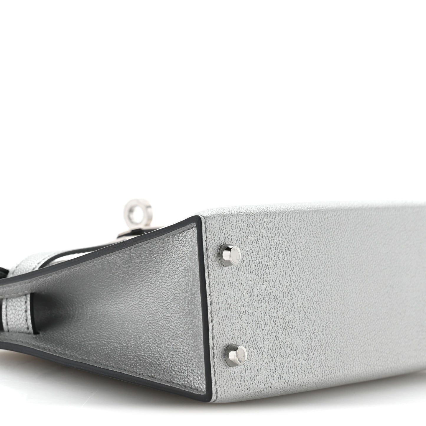 Metallic Chevre Chamkilight Mini Kelly Sellier 20 Argent