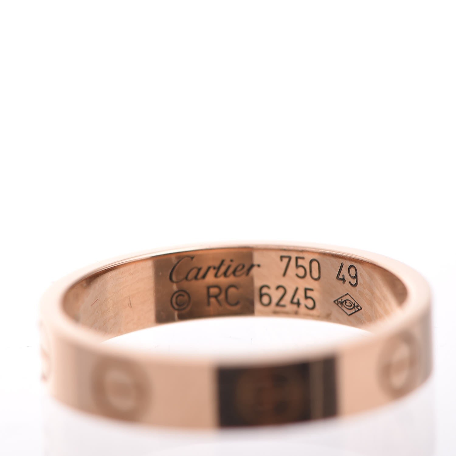 Cartier 18K Pink Gold 3.5mm LOVE Wedding Band Ring 49 4.75 3 of 3