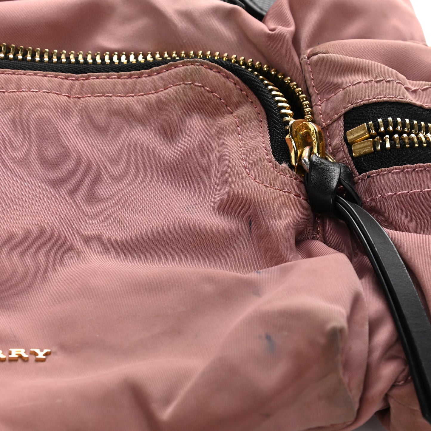Nylon Medium Rucksack Backpack Mauve Pink