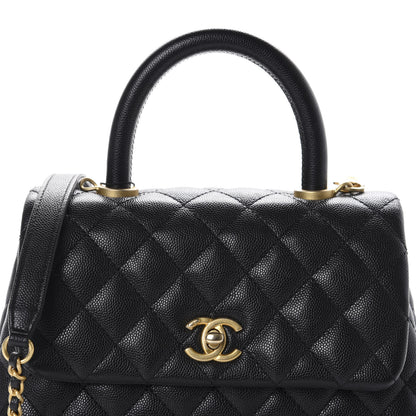 Chanel Caviar Quilted Mini Coco Handle Flap Black 11 of 12