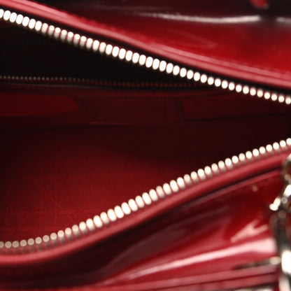 Christian Dior Patent Cannage Medium Lady Dior Red 4 of 8