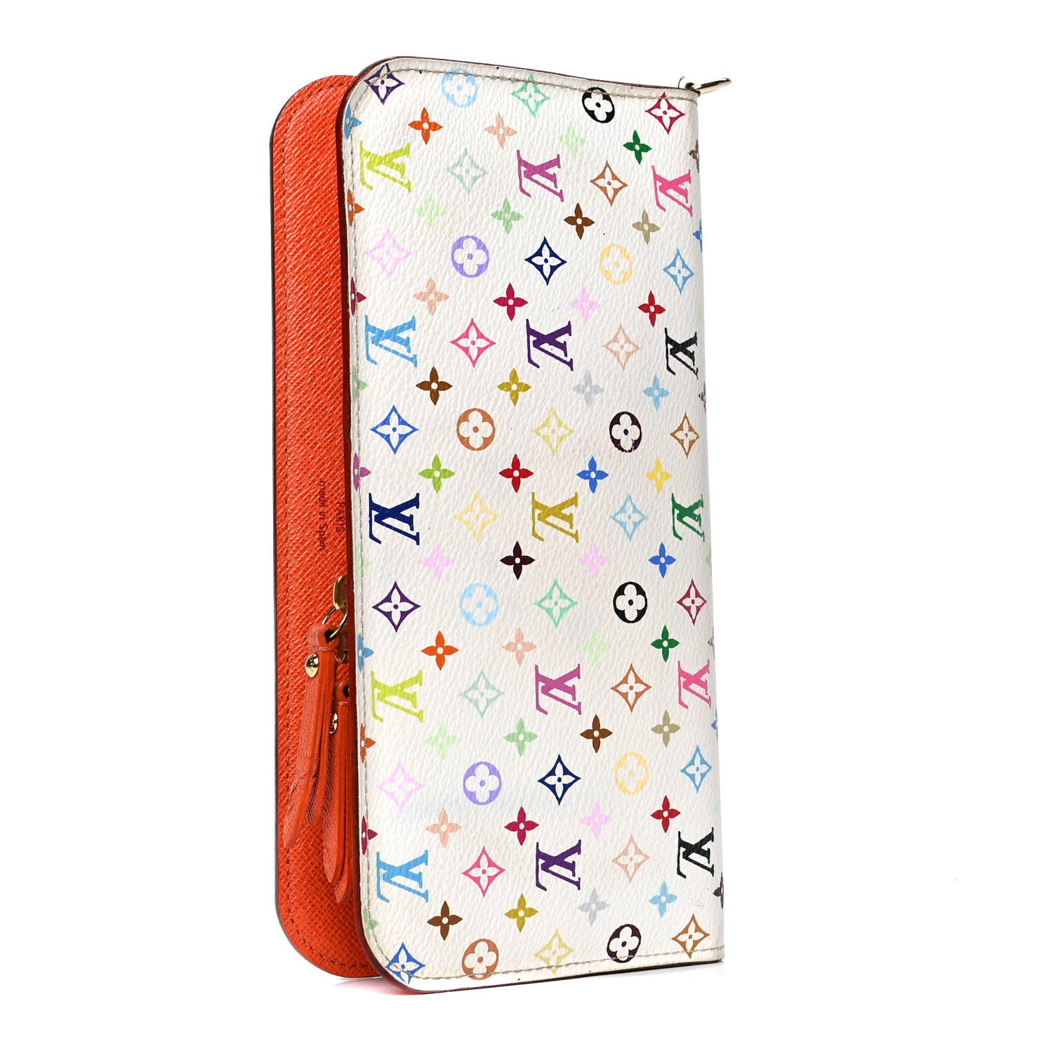 Louis Vuitton Monogram Multicolor Insolite Wallet White Orange 2 of 4