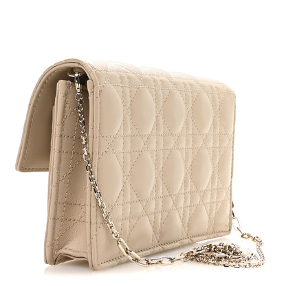 Christian Dior Lambskin Cannage Chain My Dior Daily Chain Pouch Powder Beige 3 of 12