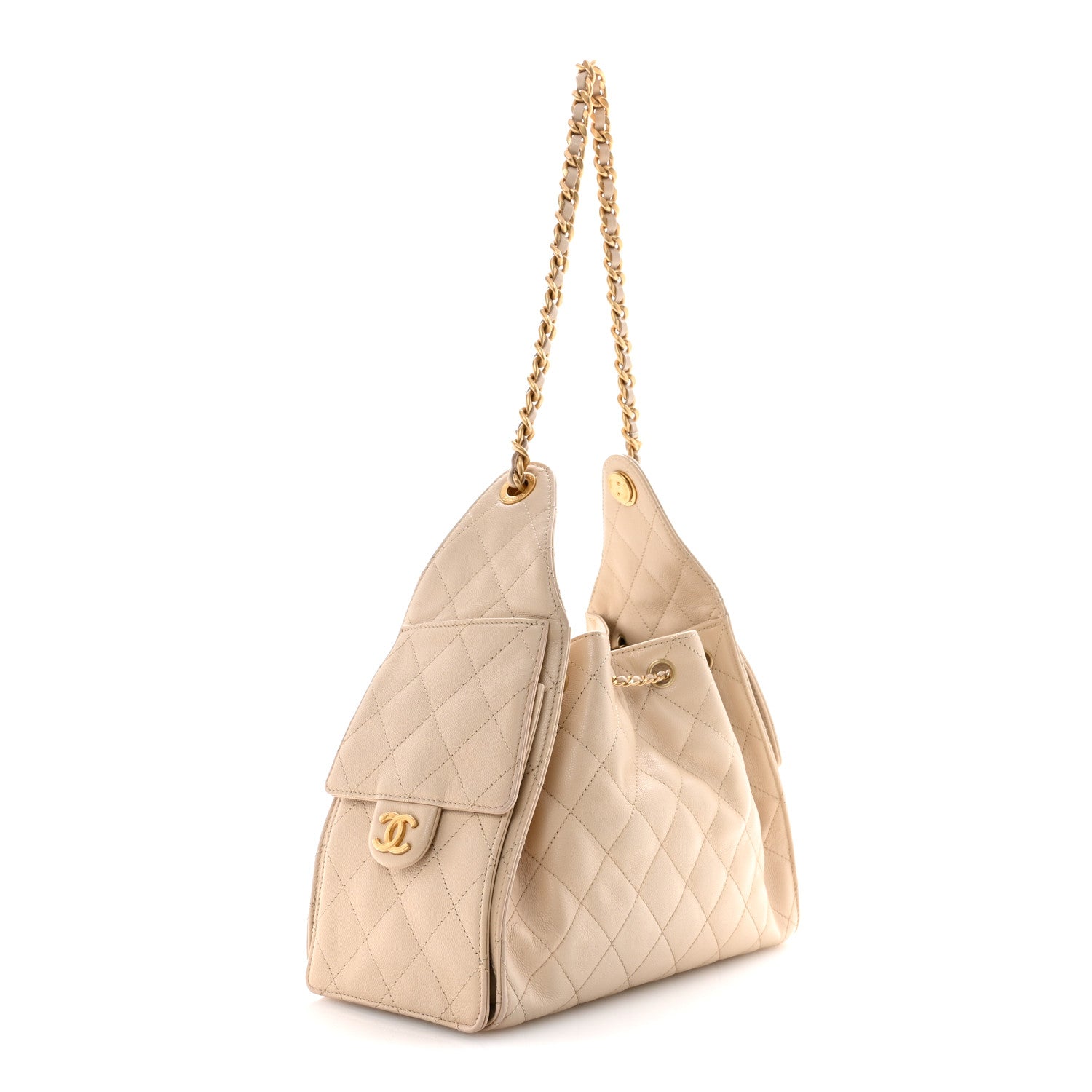 Chanel Caviar Quilted Small Chanel 25 Handbag Beige 3 of 15