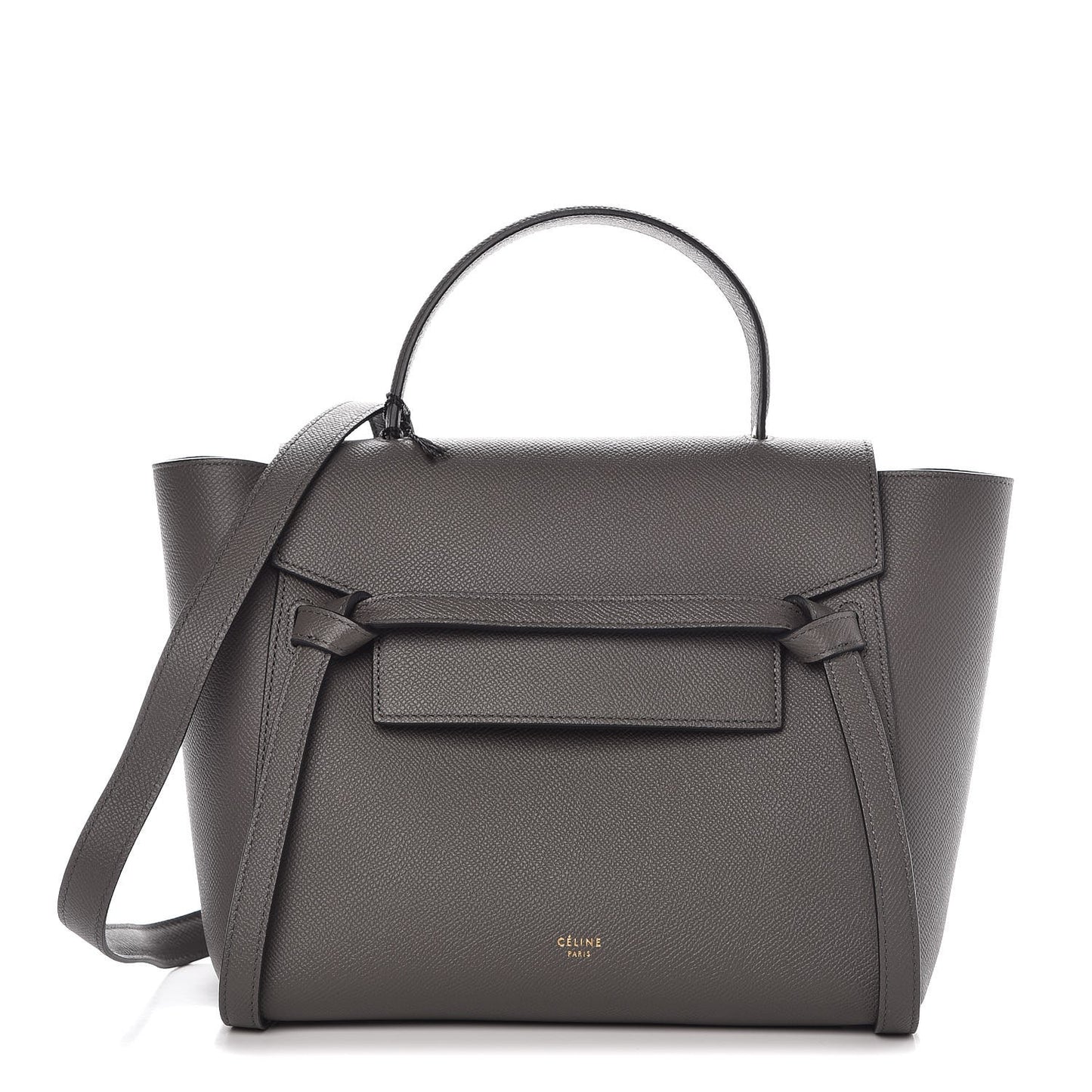 Grained Calfskin Micro Belt Bag Grey