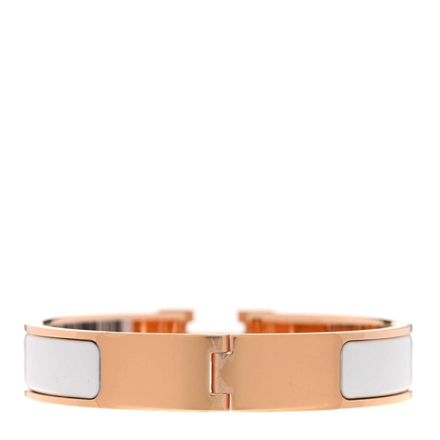 Enamel Narrow Clic Clac H Bracelet PM White