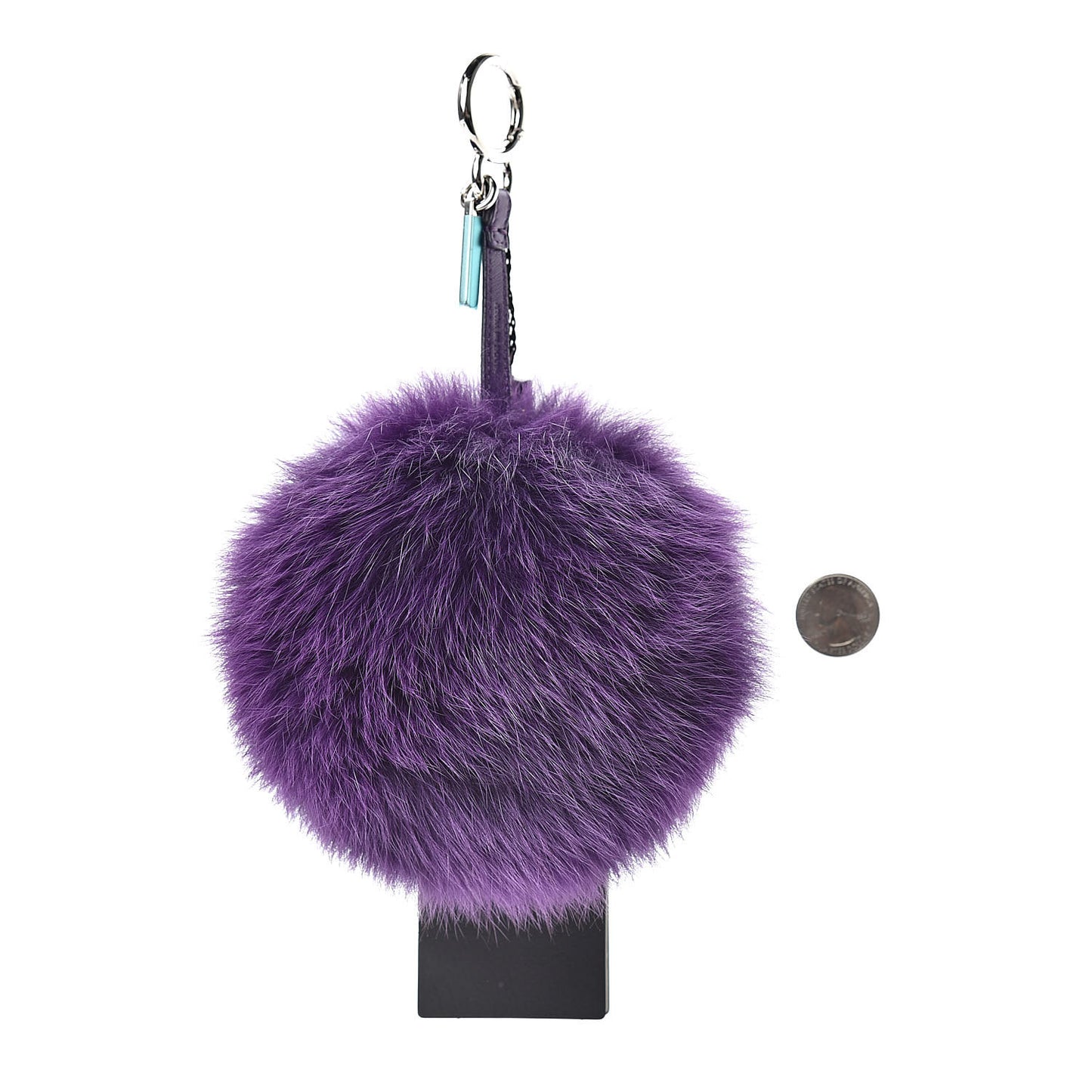 Fox Fur Shiny Nappa Bi-Color M ABCharm Bag Charm Viola Lago Viola Plus