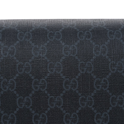 Gucci GG Supreme Monogram Appia Calfskin Web Crossbody Bag Black Grey 8 of 10