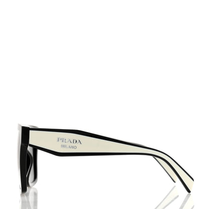 Prada Acetate Square Sunglasses SPR 24Z Black White 3 of 8