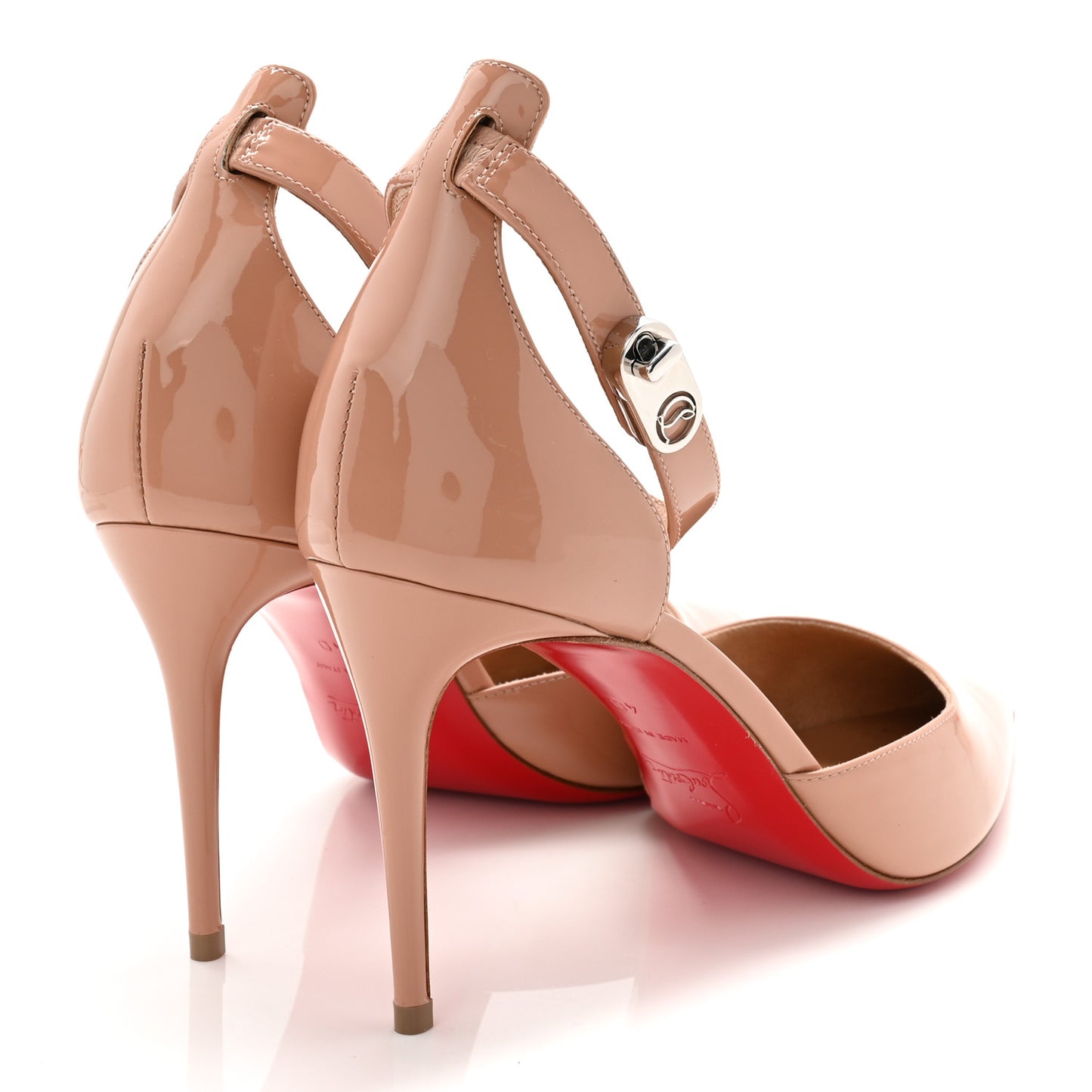 Patent Lock Strap 85 Pumps 40 Nude
