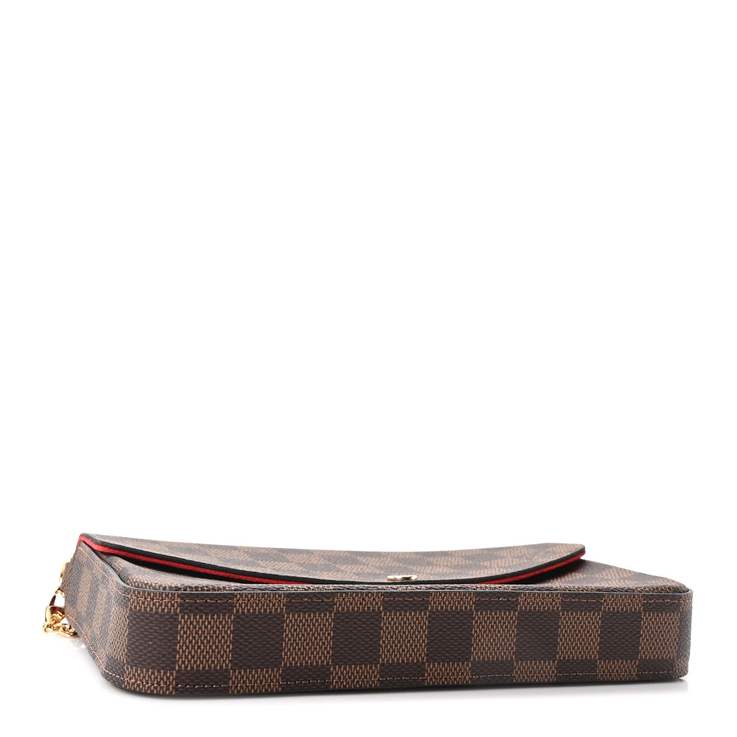 Louis Vuitton Damier Ebene Pochette Felicie Chain Wallet 6 of 15