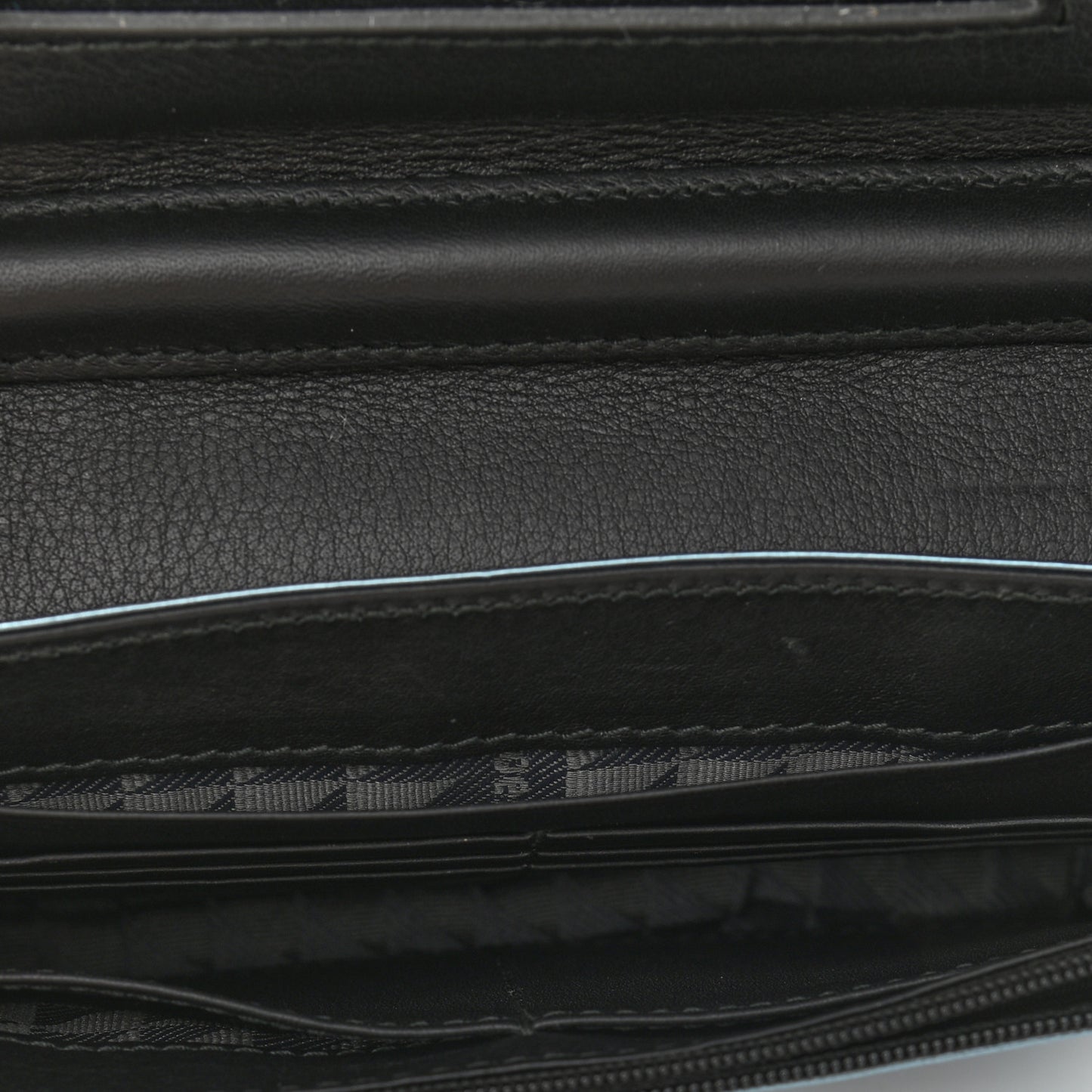 Metallic Calfskin PS1 Large Chain Wallet Ocean