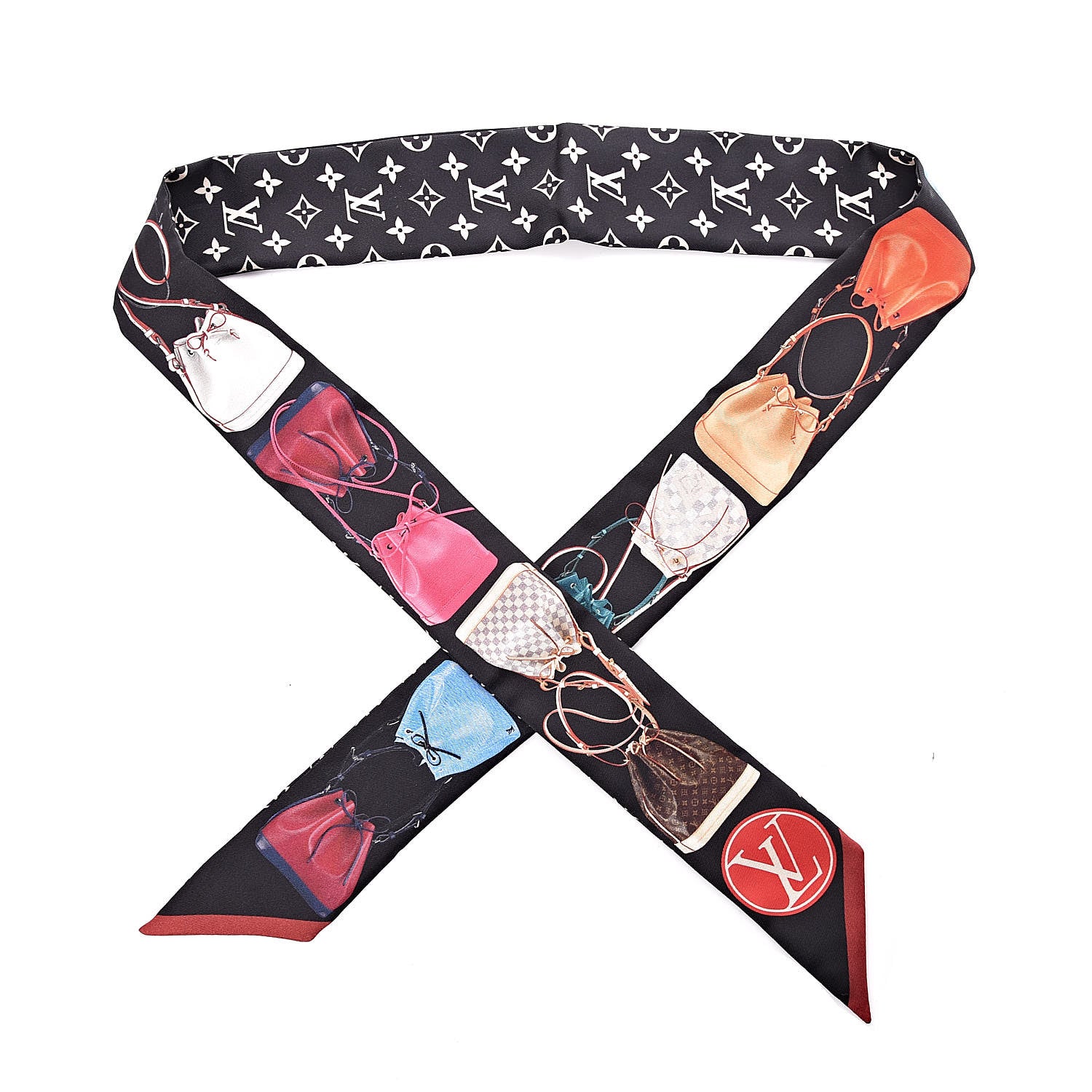 Louis Vuitton Silk Monogram Tribute To Noe BB Bandeau Black 1 of 4