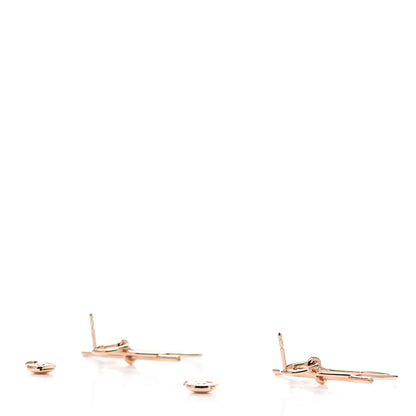 Hermes 18K Rose Gold PM Loop Earrings 3 of 6