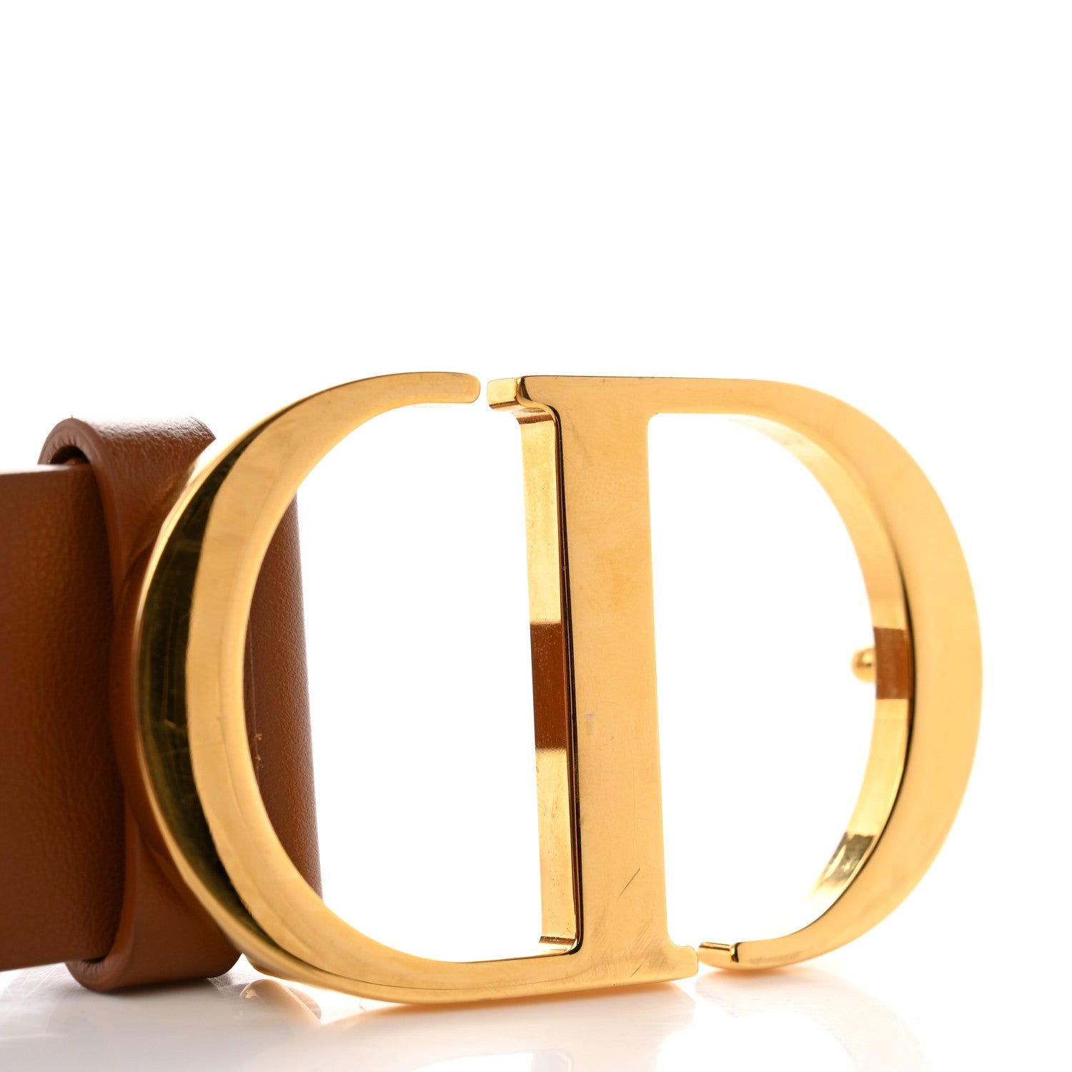 Christian Dior Calfskin 30 Montaigne Belt 85 Brown 7 of 7