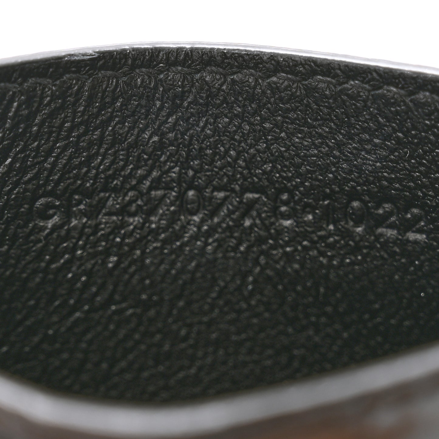 Calfskin Crocodile Embossed Monogram Credit Card Case Black