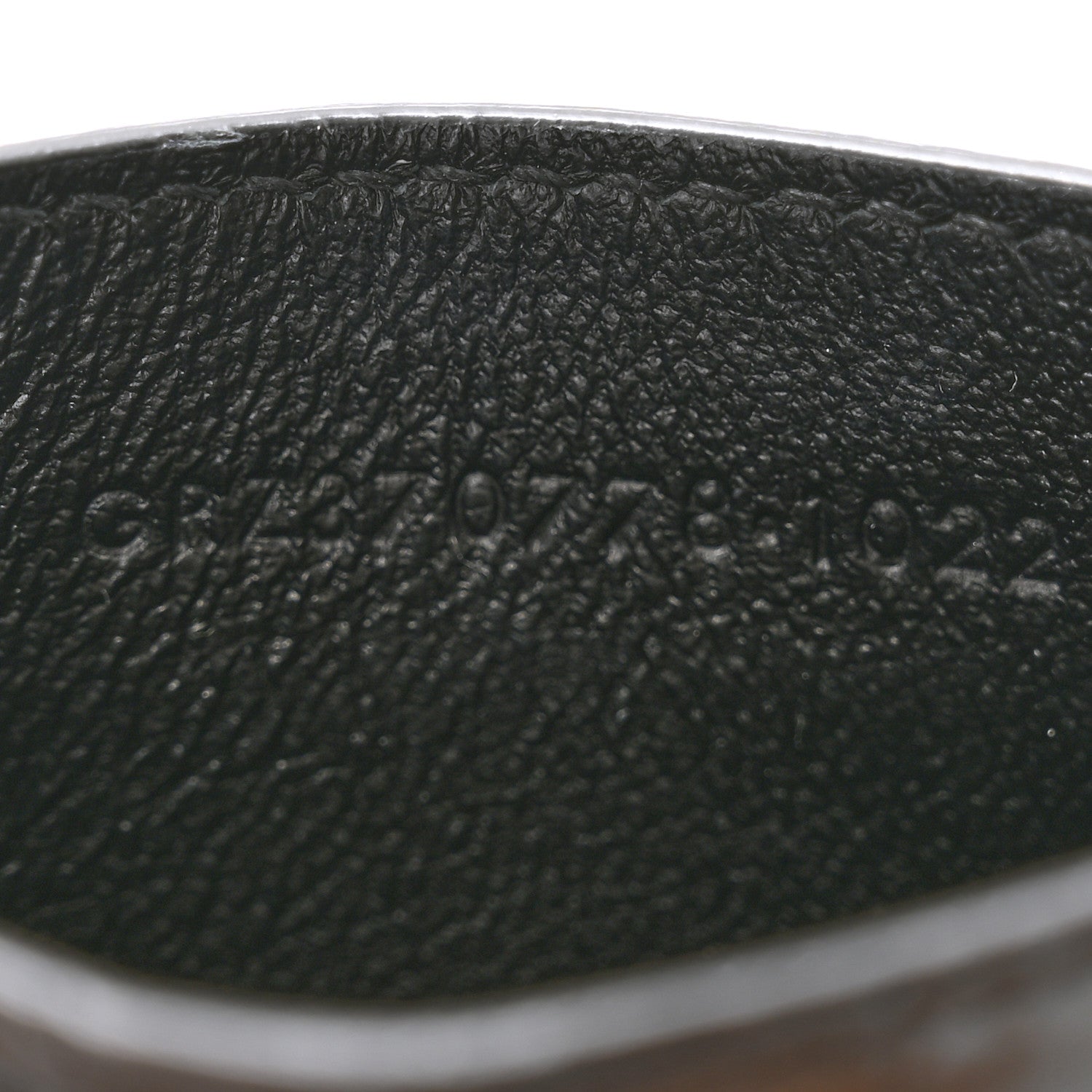 Saint Laurent Calfskin Crocodile Embossed Monogram Credit Card Case Black 7 of 7