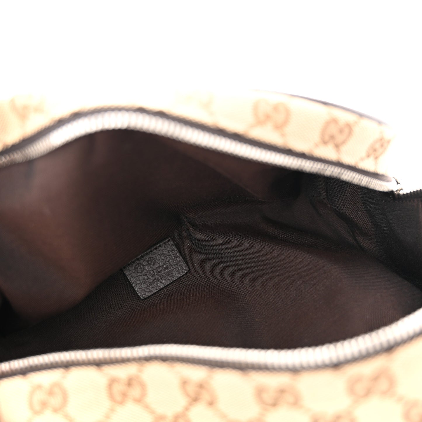 Monogram Dollar Calfskin Waist Pouch Beige Ebony Testa di Moro Marrone Scuro