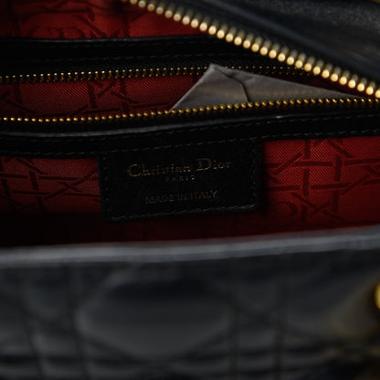 Christian Dior Lambskin Cannage Medium Lady Dior Black 8 of 10