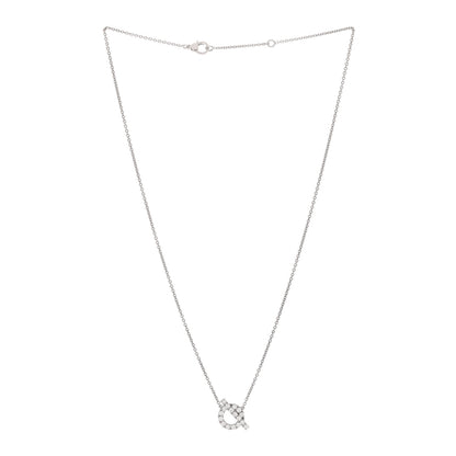 Hermes 18K White Gold Diamond Finesse Pendant Necklace 3 of 6