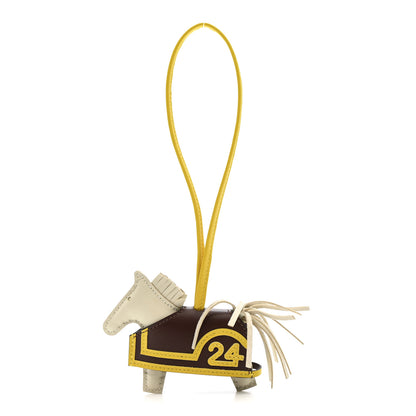 Hermes Milo Lambskin Grigri Rodeo Robeo 24 Bag Charm PM Craie Terre Jaune De Naples 1 of 4