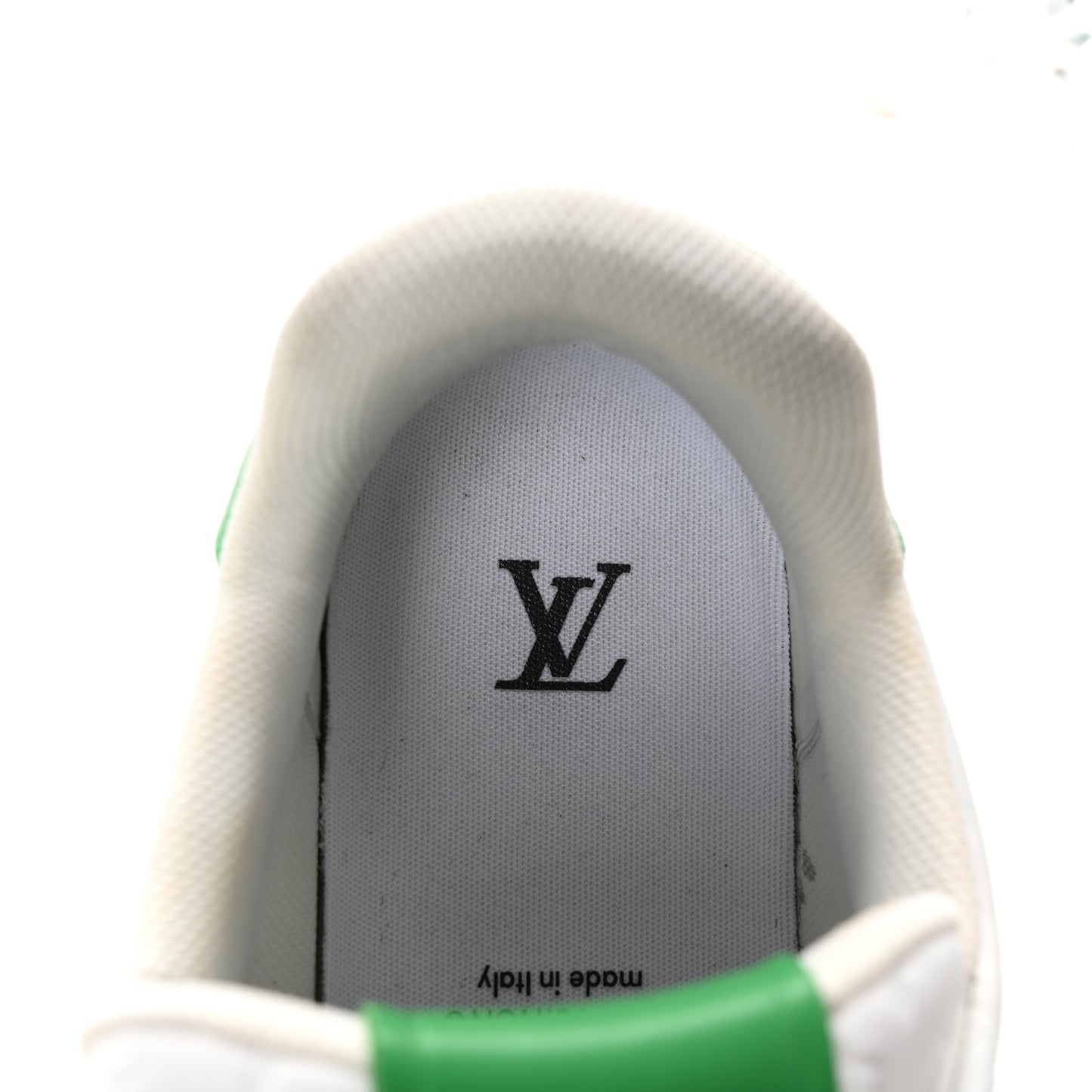 Calfskin Monogram Mens LV Trainer Sneakers 8 Green
