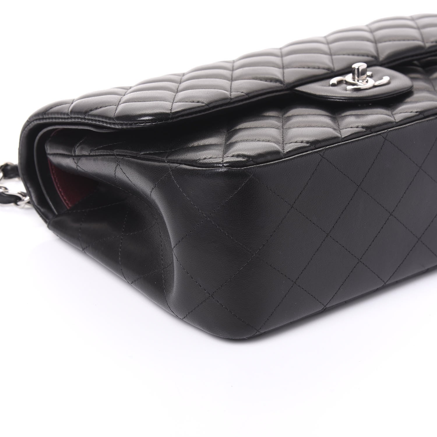 Chanel Lambskin Quilted Jumbo Double Flap Black 5 of 13