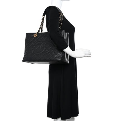 Chanel Caviar Quilted Grand Shopping Tote GST Black 2 of 11
