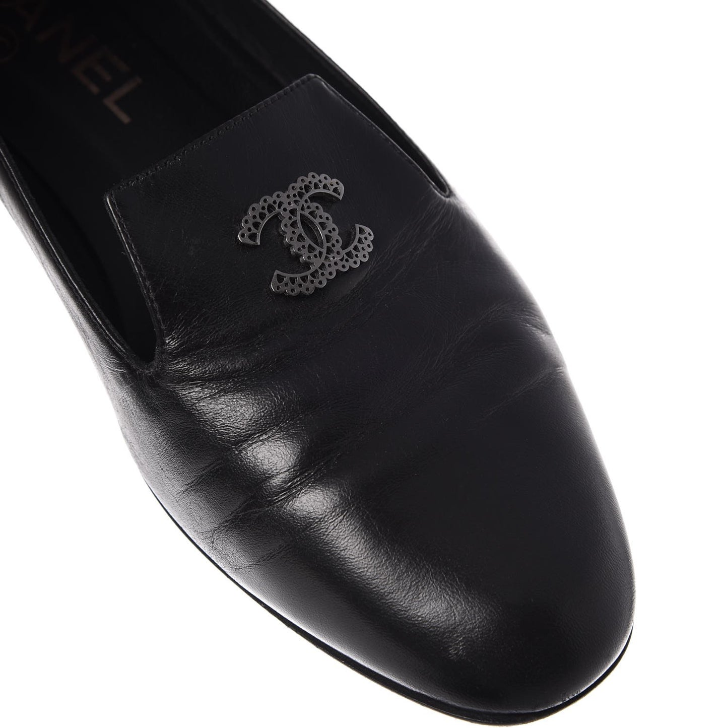 Lambskin CC Loafers 36.5 Black