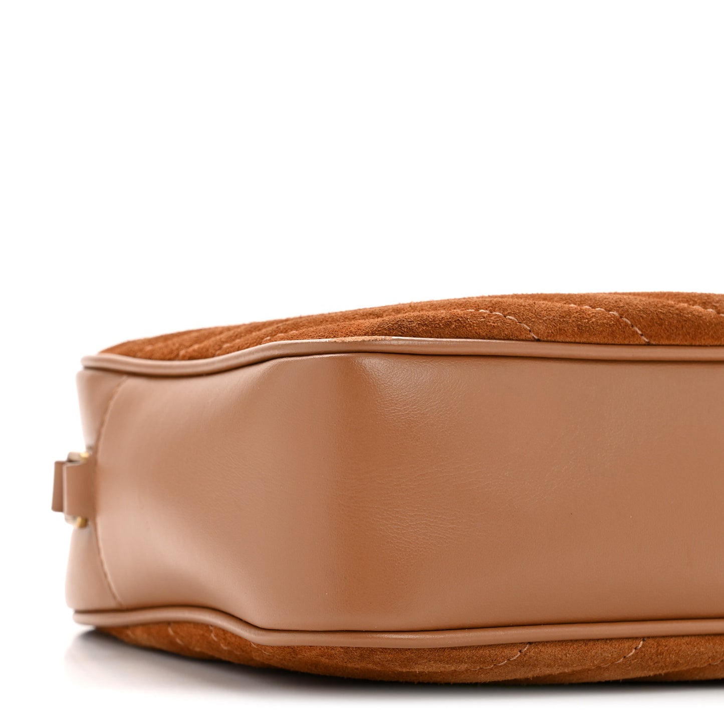 Suede Matelasse Monogram Lou Camera Bag Cinnamon