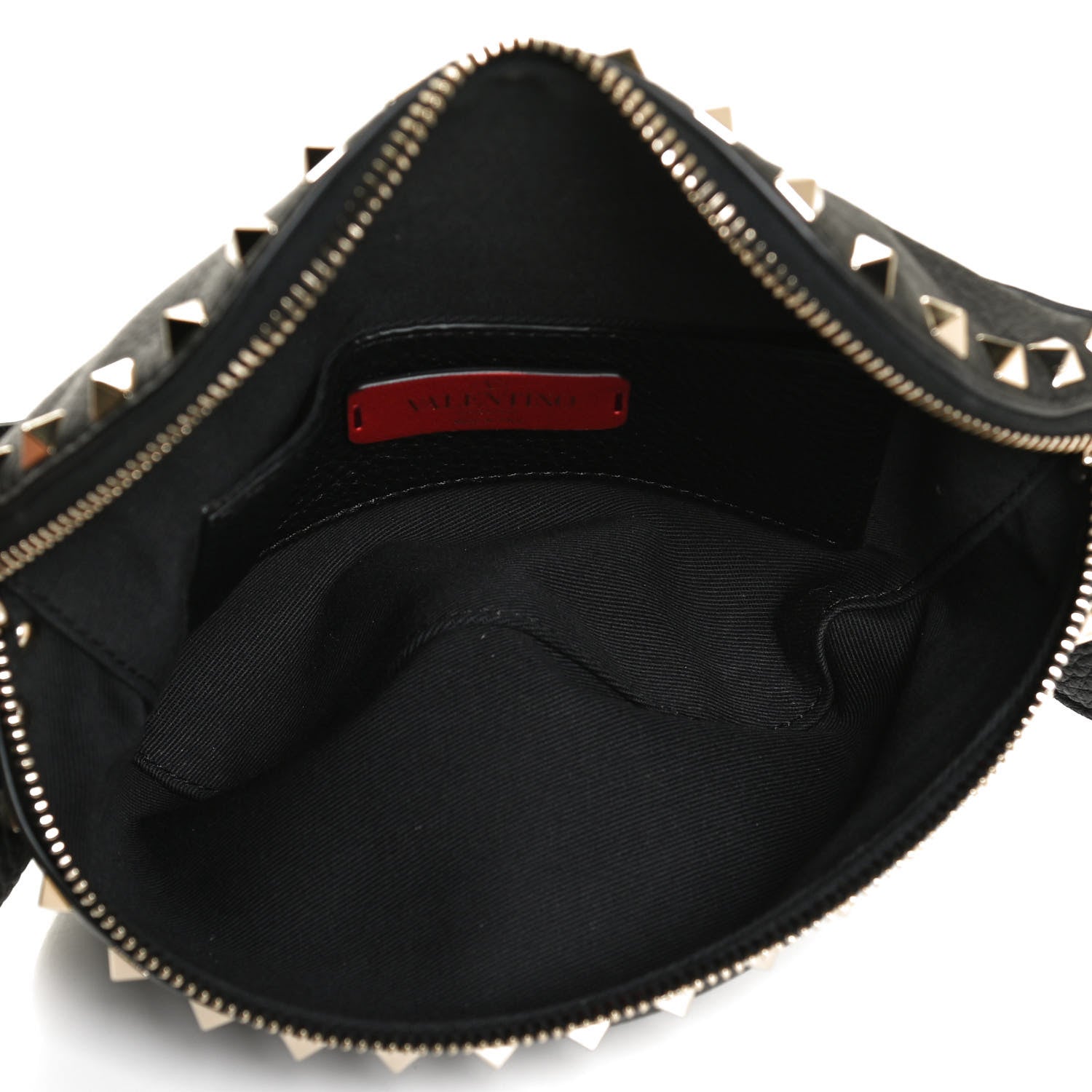 Valentino Garavani Grainy Calfskin Rockstud Belt Bag Black 5 of 9