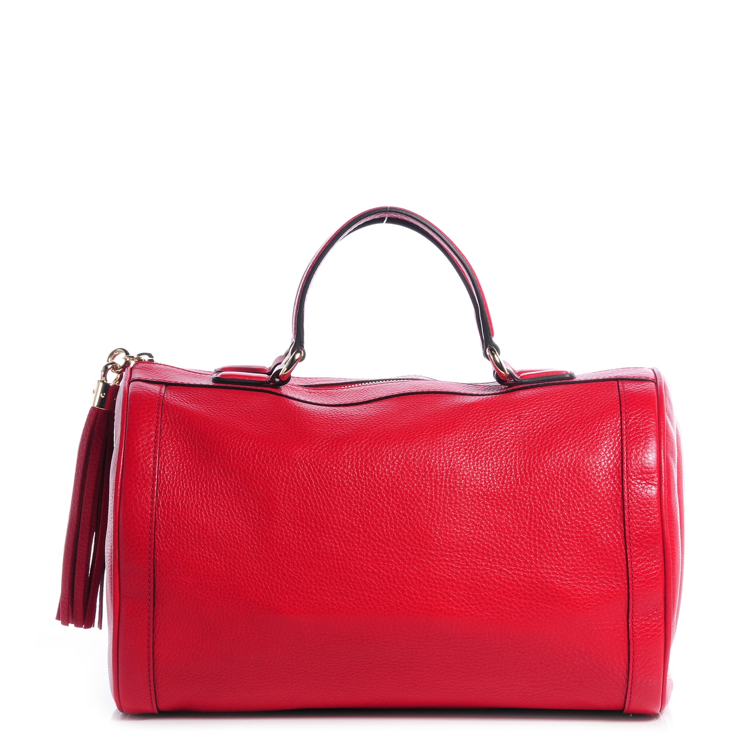 Pebbled Calfskin Medium Soho Boston Red